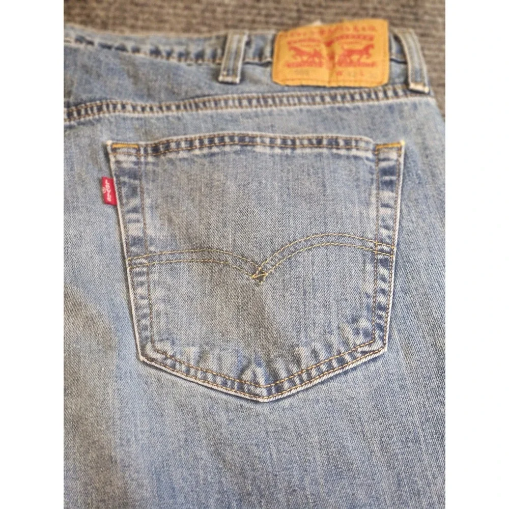 Levis 559 Relaxed Straight Jeans Mens 42x30 Light Wash Blue Denim Pants